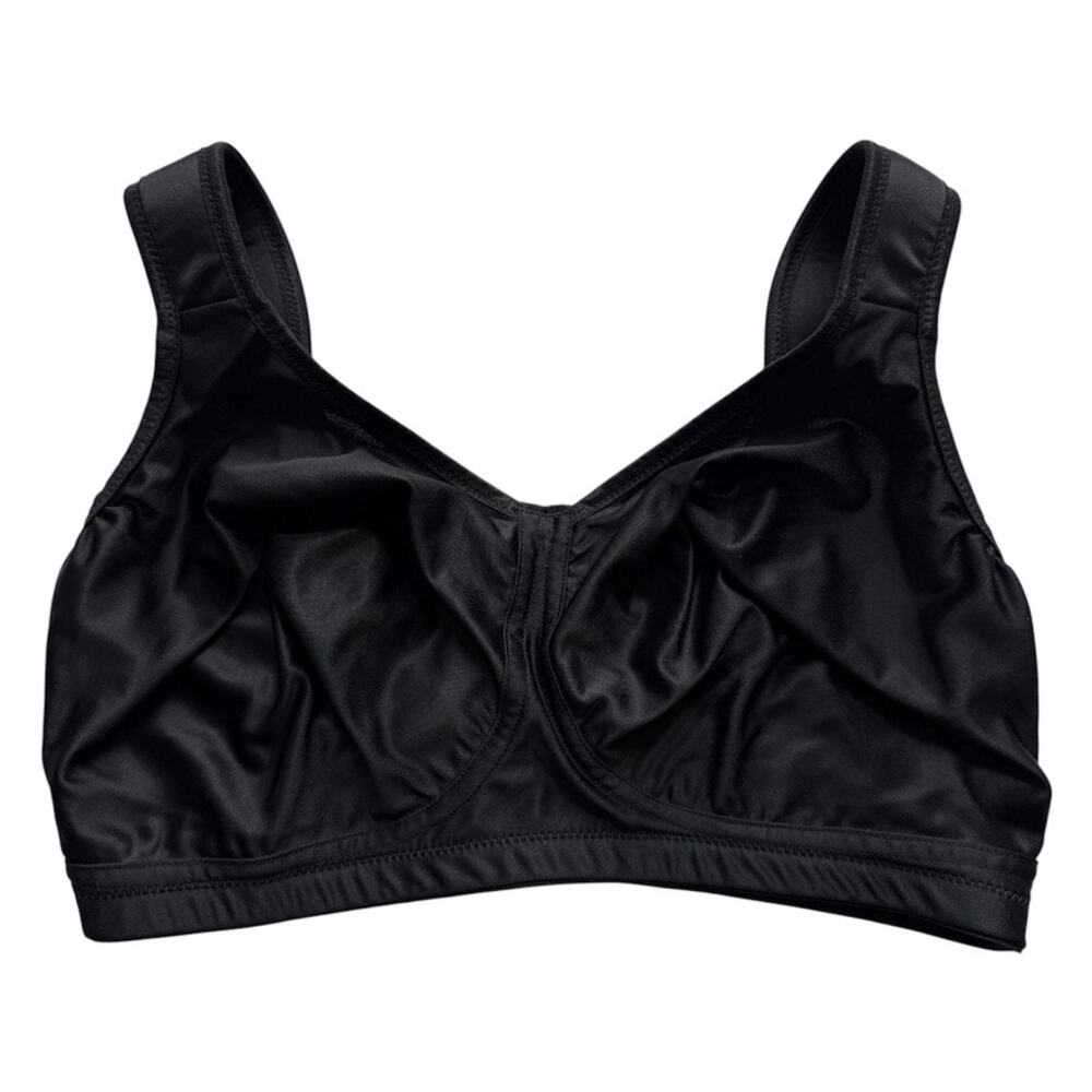 Miss Mary Of Sweden Smooth Divide Black Bra Wireless Full-Cup Support Sz 36F(E)